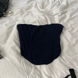 Strapless Navy Corset Top